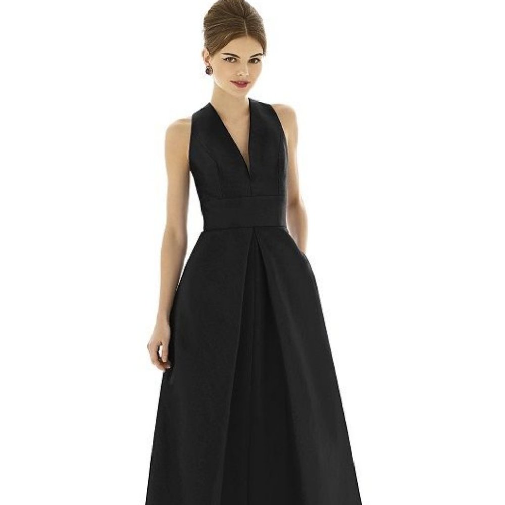 Alfred Sung Italian Plum Color long formal dress